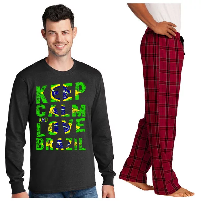 Keep Calm and Love Brazil Long Sleeve Pajama Set