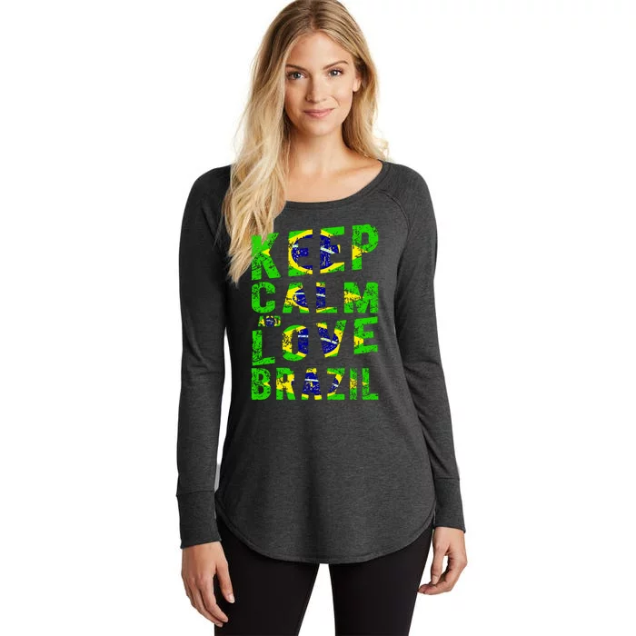 Keep Calm and Love Brazil Women's Perfect Tri Tunic Long Sleeve Shirt