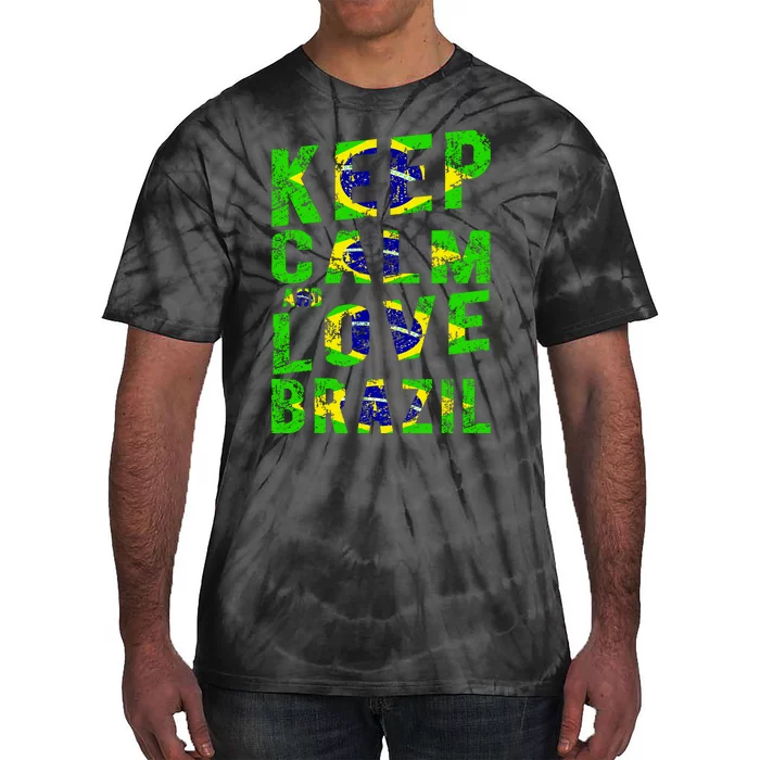 Keep Calm and Love Brazil Tie-Dye T-Shirt