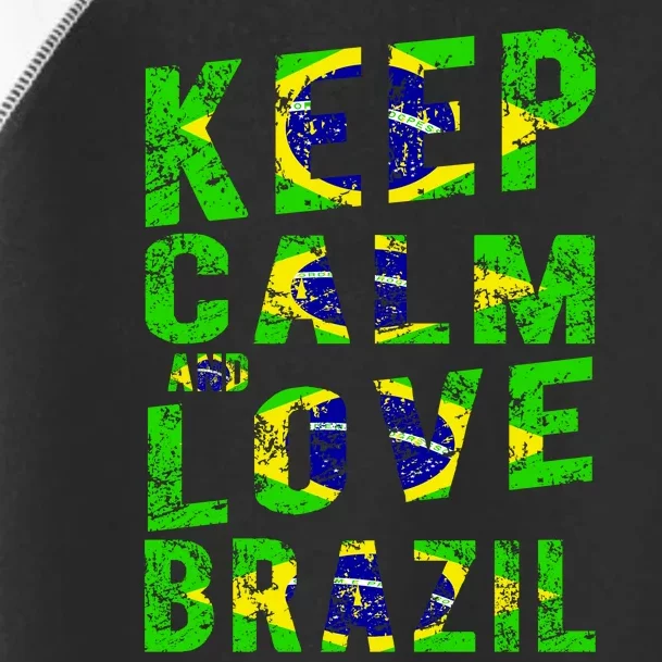 Keep Calm and Love Brazil Toddler Fine Jersey T-Shirt