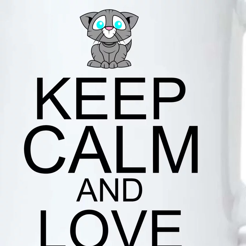 Keep Calm And Love Kitties Black Color Changing Mug