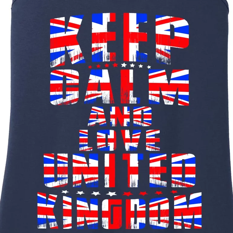 Keep Calm and Love United Kingdom Ladies Essential Tank