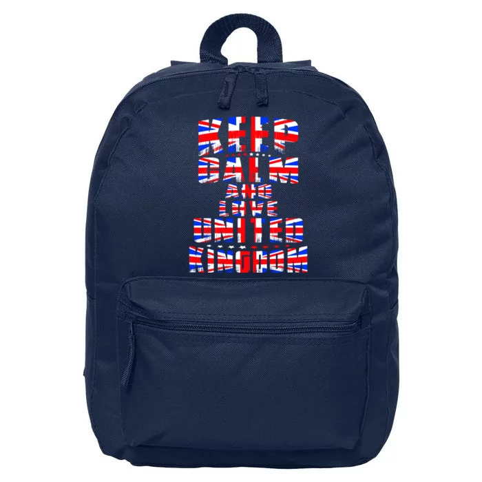 Keep Calm and Love United Kingdom 16 in Basic Backpack