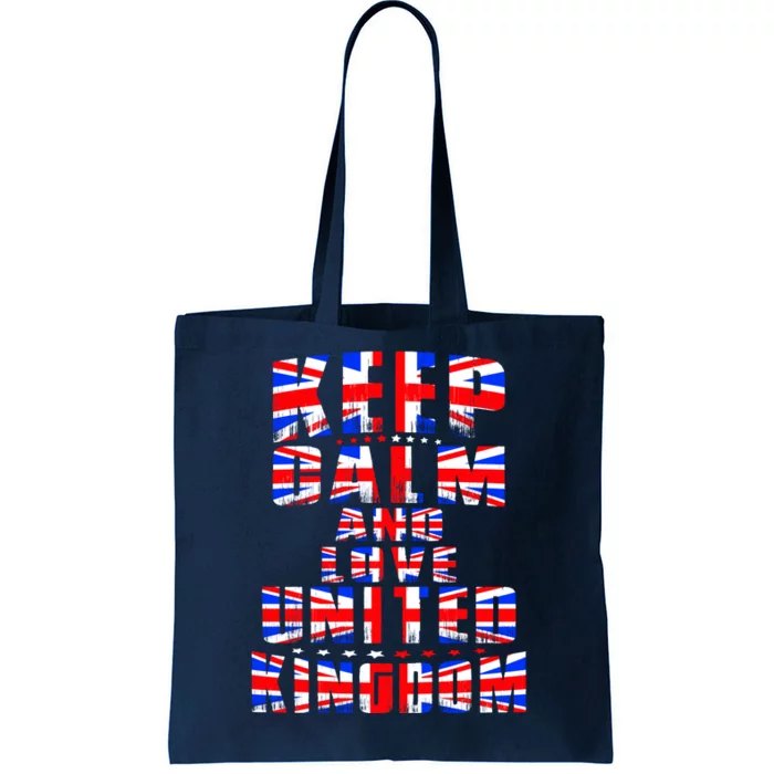 Keep Calm and Love United Kingdom Tote Bag