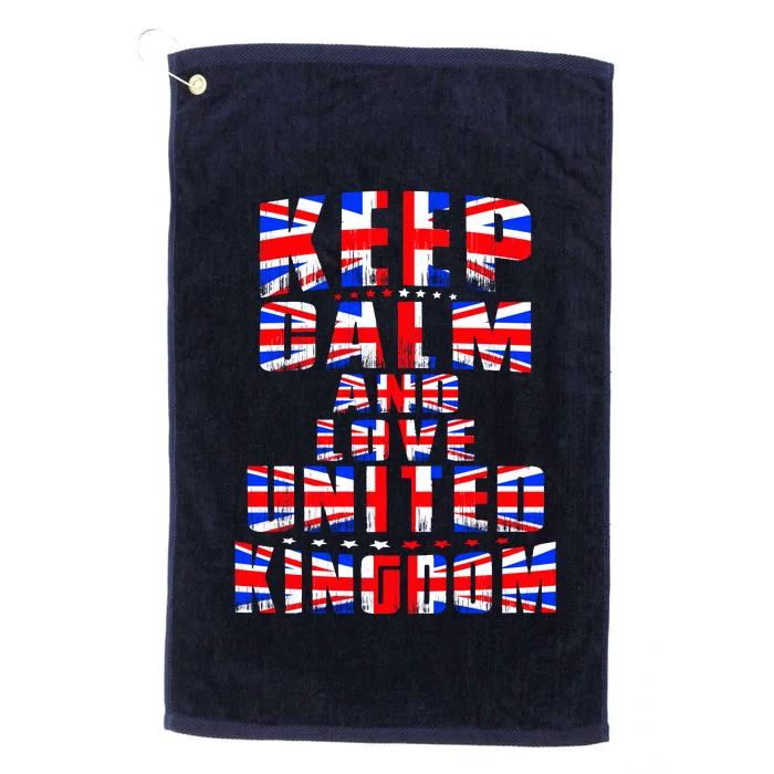 Keep Calm and Love United Kingdom Platinum Collection Golf Towel