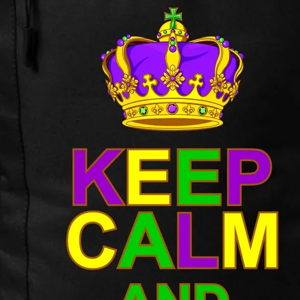 Keep Calm and Mardi Gras Crown New Orleans Daily Commute Backpack