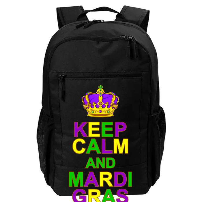 Keep Calm and Mardi Gras Crown New Orleans Daily Commute Backpack