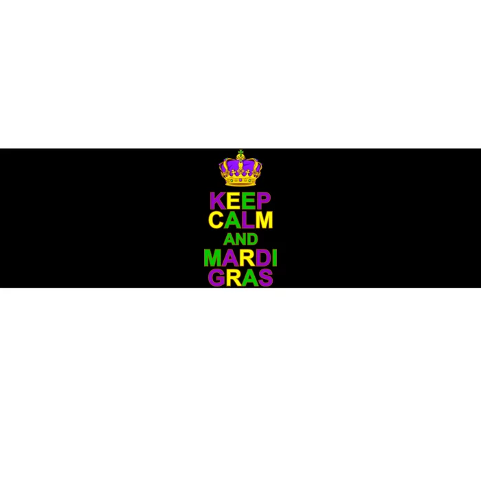 Keep Calm and Mardi Gras Crown New Orleans Bumper Sticker