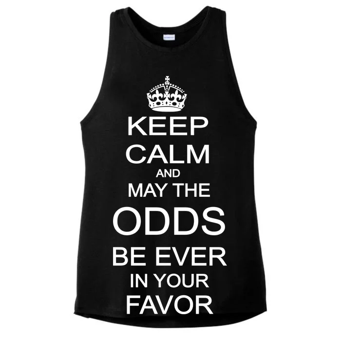 Keep Calm And May The Odds Be Ever In Your Favor Ladies Tri-Blend Wicking Tank