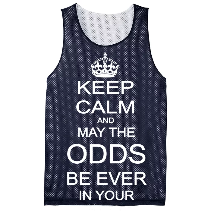 Keep Calm And May The Odds Be Ever In Your Favor Mesh Reversible Basketball Jersey Tank