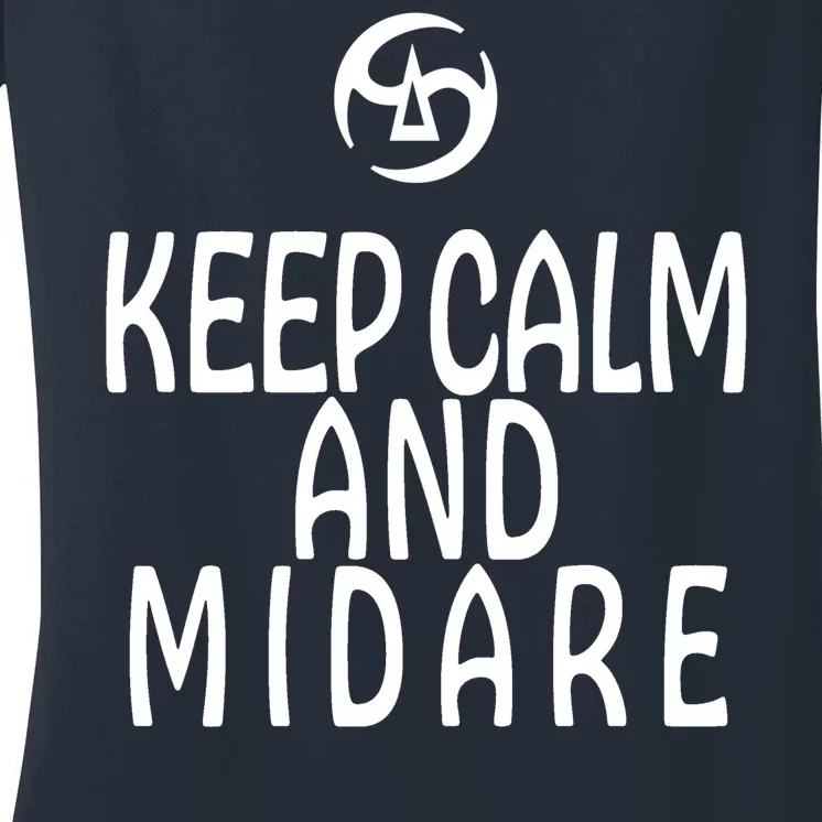 Keep Calm And Midare FF14 Samurai Women's V-Neck T-Shirt