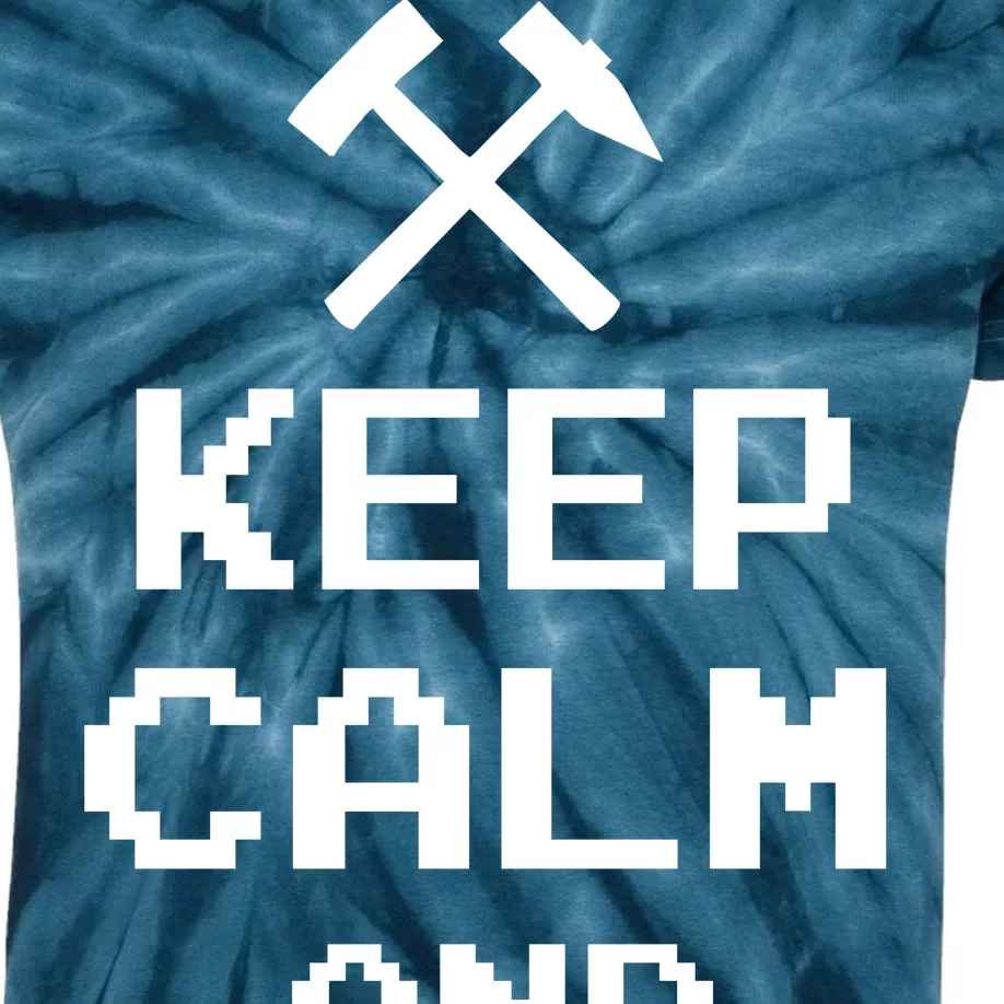 Keep Calm And Mine On Kids Tie-Dye T-Shirt