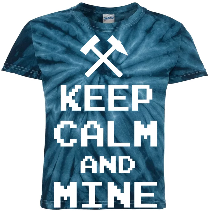 Keep Calm And Mine On Kids Tie-Dye T-Shirt