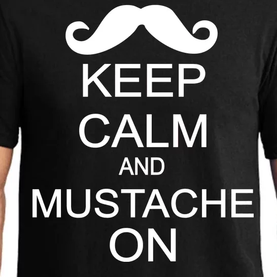 Keep Calm And Mustache On Pajama Set