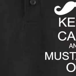 Keep Calm And Mustache On Dry Zone Grid Performance Polo