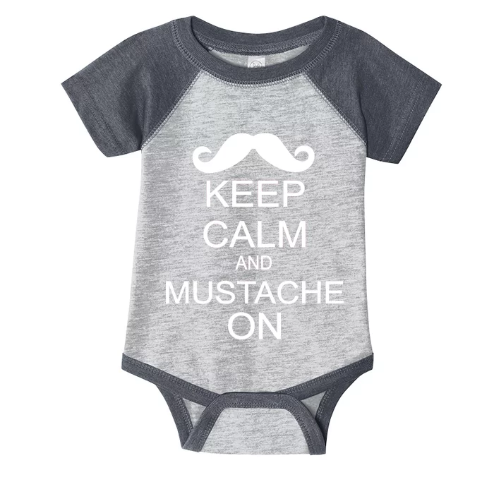 Keep Calm And Mustache On Infant Baby Jersey Bodysuit