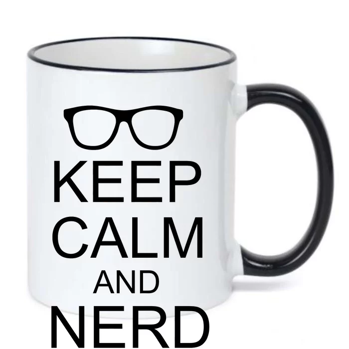 Keep Calm and Nerd On Black Color Changing Mug