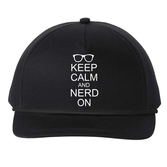 Keep Calm and Nerd On Snapback Five-Panel Rope Hat