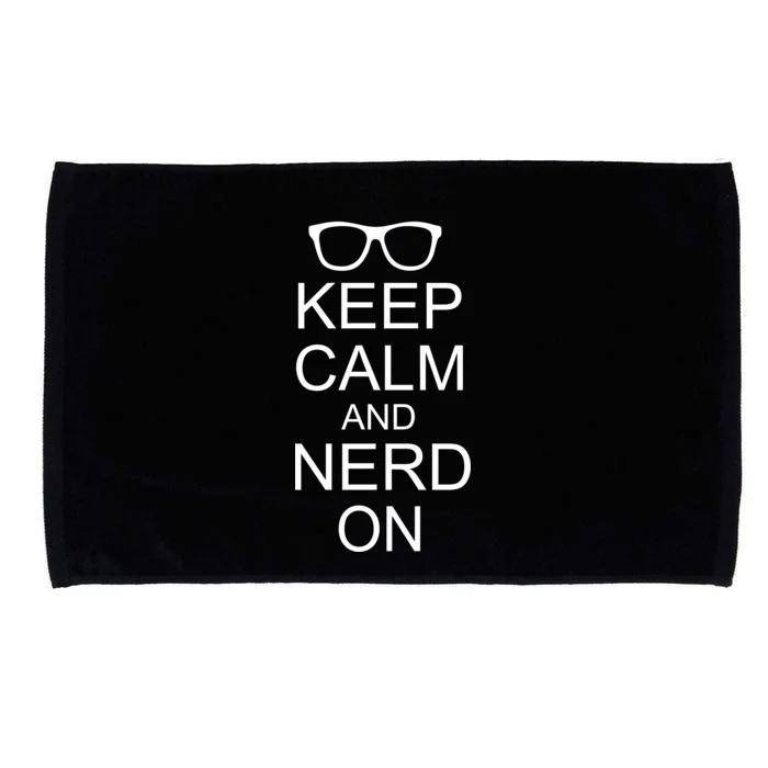 Keep Calm and Nerd On Microfiber Hand Towel