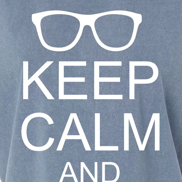 Keep Calm and Nerd On Garment-Dyed Women's Muscle Tee