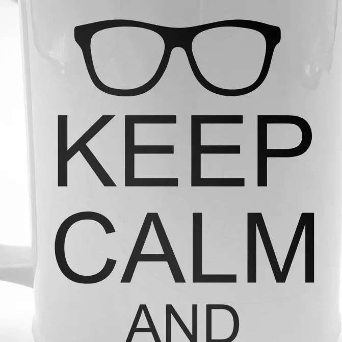 Keep Calm and Nerd On Front & Back Beer Stein