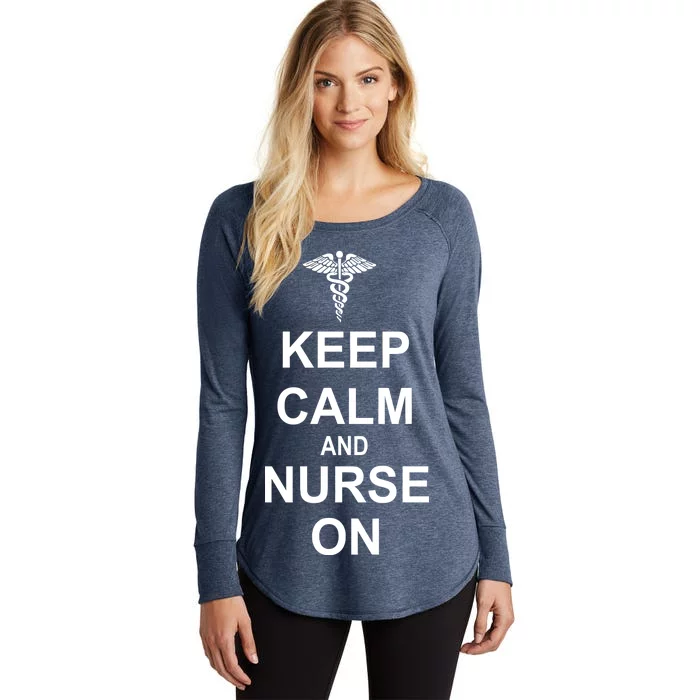 Keep Calm And Nurse On Women's Perfect Tri Tunic Long Sleeve Shirt