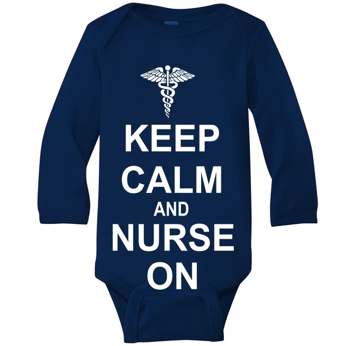 Keep Calm And Nurse On Baby Long Sleeve Bodysuit