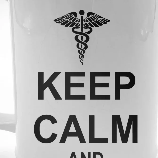 Keep Calm And Nurse On Front & Back Beer Stein