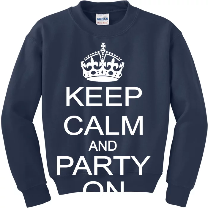 Keep Calm and Party On Kids Sweatshirt