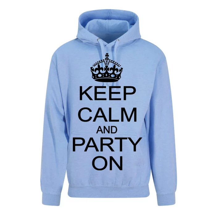 Keep Calm and Party On Unisex Surf Hoodie