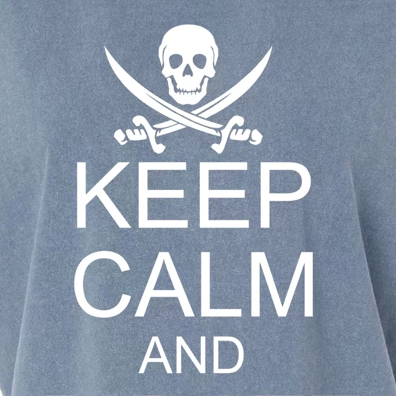 Keep Calm and Pirate On Garment-Dyed Women's Muscle Tee