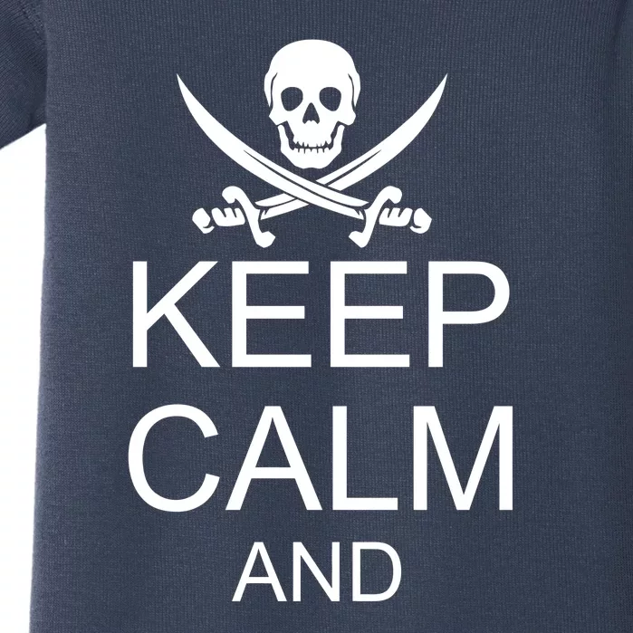 Keep Calm and Pirate On Baby Bodysuit