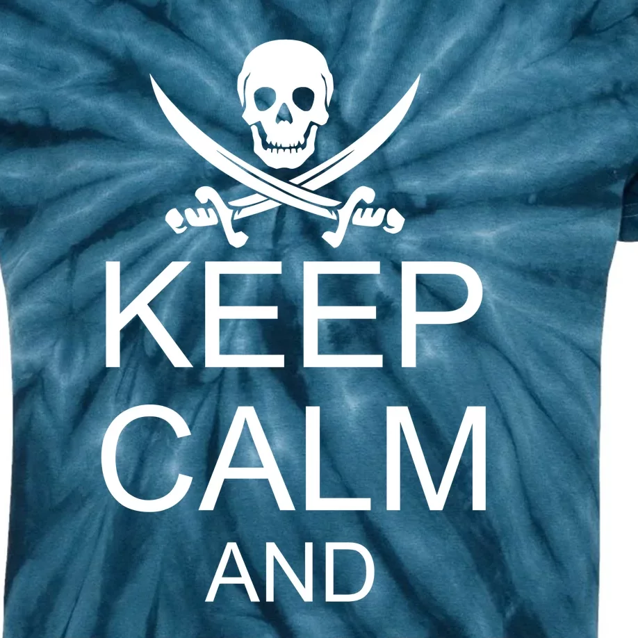 Keep Calm and Pirate On Kids Tie-Dye T-Shirt