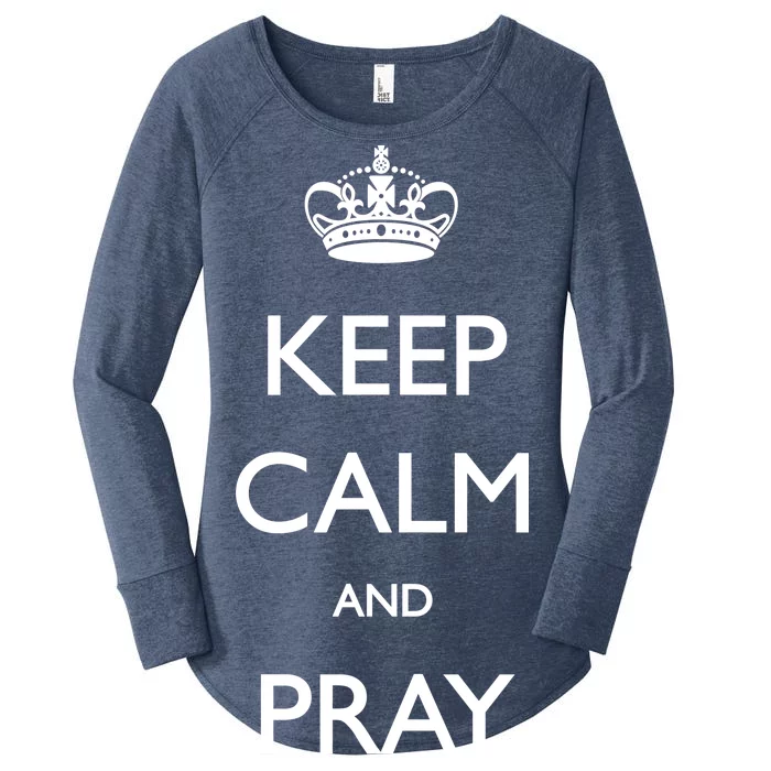 Keep Calm And Pray On Women's Perfect Tri Tunic Long Sleeve Shirt