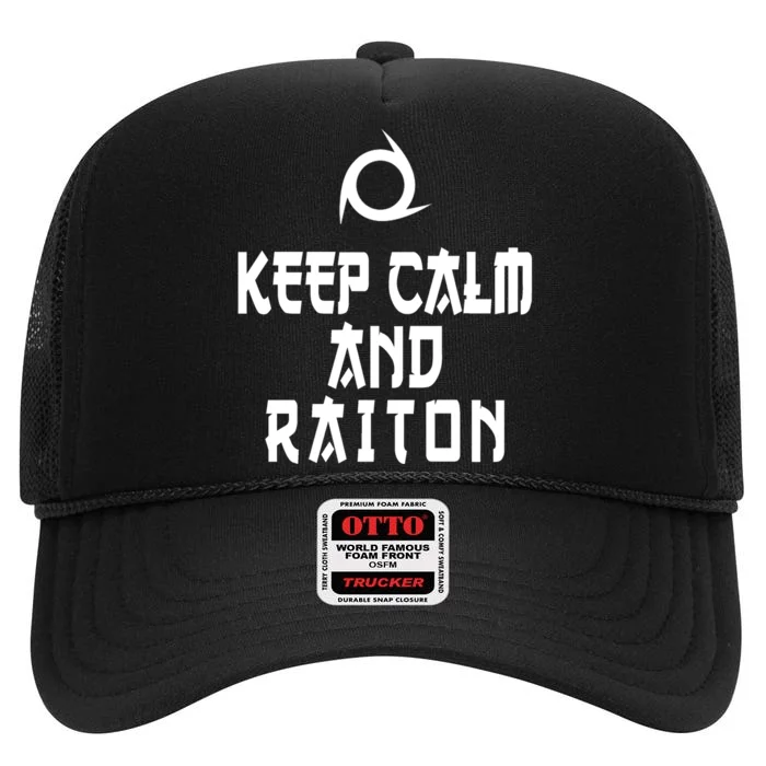 Keep Calm And Raiton Ninja FF14 High Crown Mesh Trucker Hat