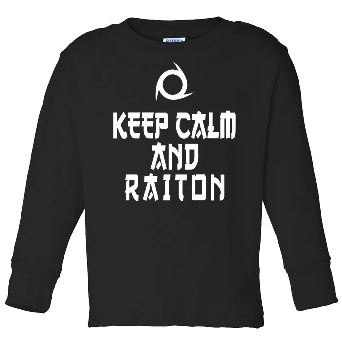 Keep Calm And Raiton Ninja FF14 Toddler Long Sleeve Shirt