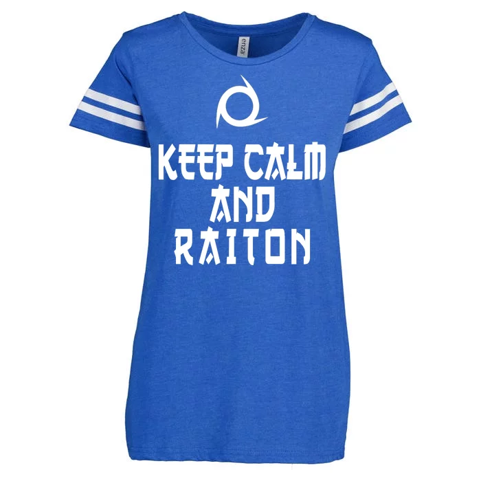 Keep Calm And Raiton Ninja FF14 Enza Ladies Jersey Football T-Shirt