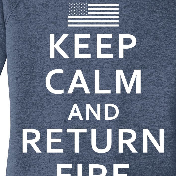 Keep Calm and Return Fire 2nd Amendment Women’s Perfect Tri Tunic Long Sleeve Shirt