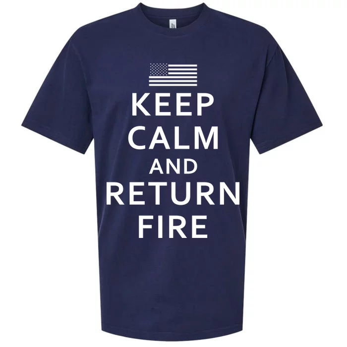 Keep Calm and Return Fire 2nd Amendment Sueded Cloud Jersey T-Shirt