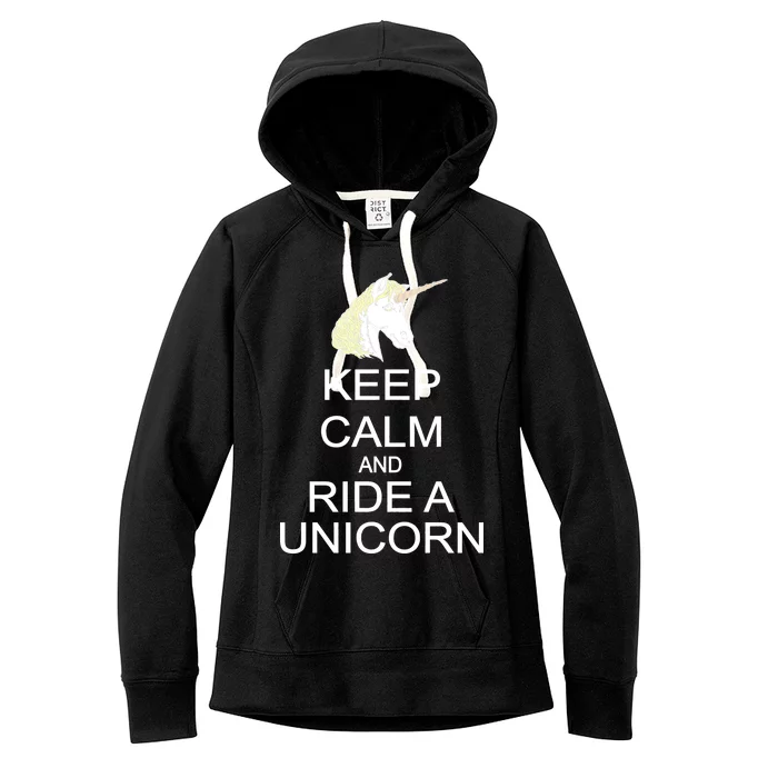 Keep Calm and Ride A Unicorn Women's Fleece Hoodie