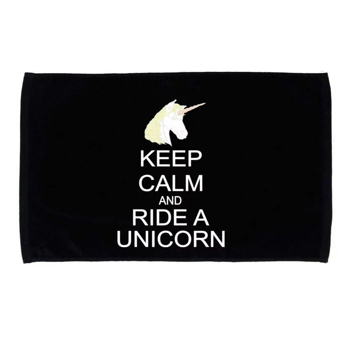 Keep Calm and Ride A Unicorn Microfiber Hand Towel