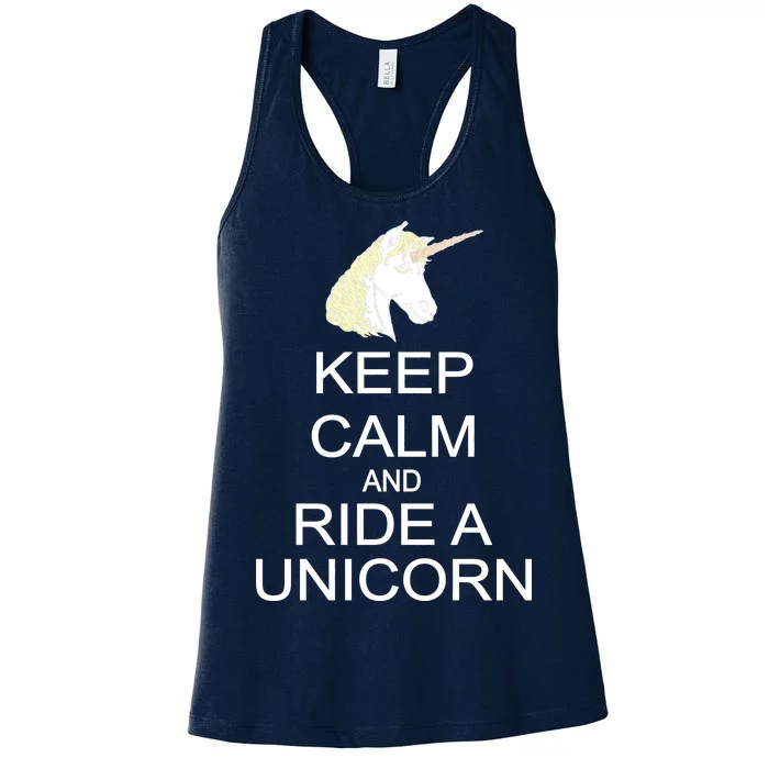 Keep Calm and Ride A Unicorn Women's Racerback Tank