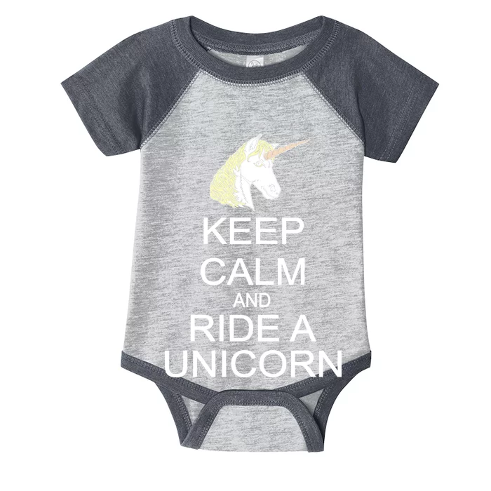 Keep Calm and Ride A Unicorn Infant Baby Jersey Bodysuit