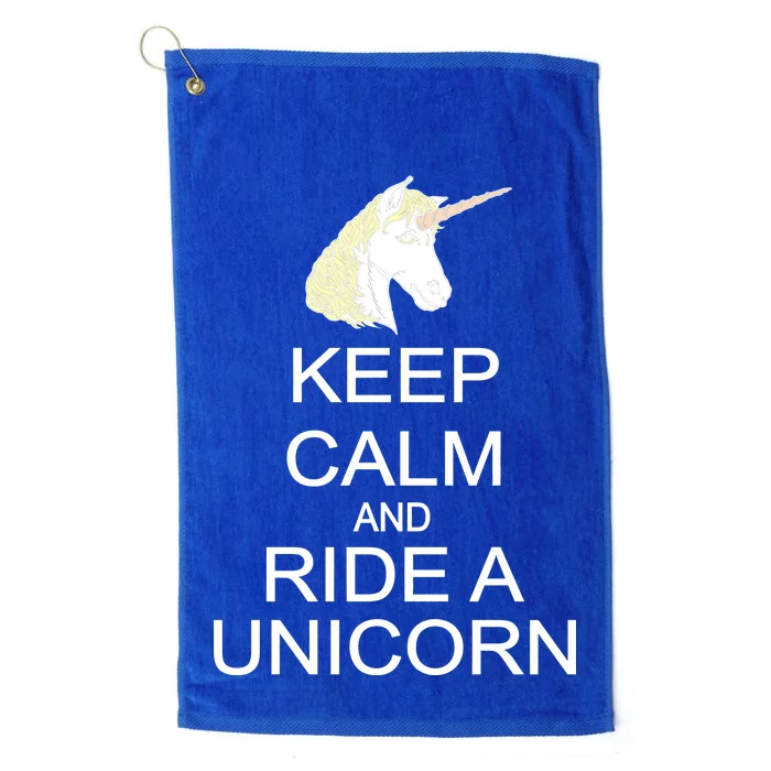 Keep Calm and Ride A Unicorn Platinum Collection Golf Towel