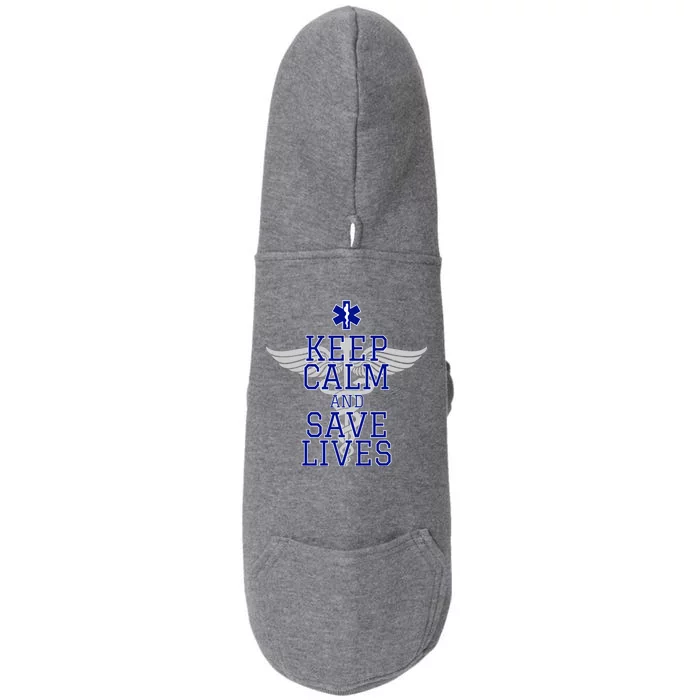 Keep Calm And Save Lives EMS Doggie 3-End Fleece Hoodie