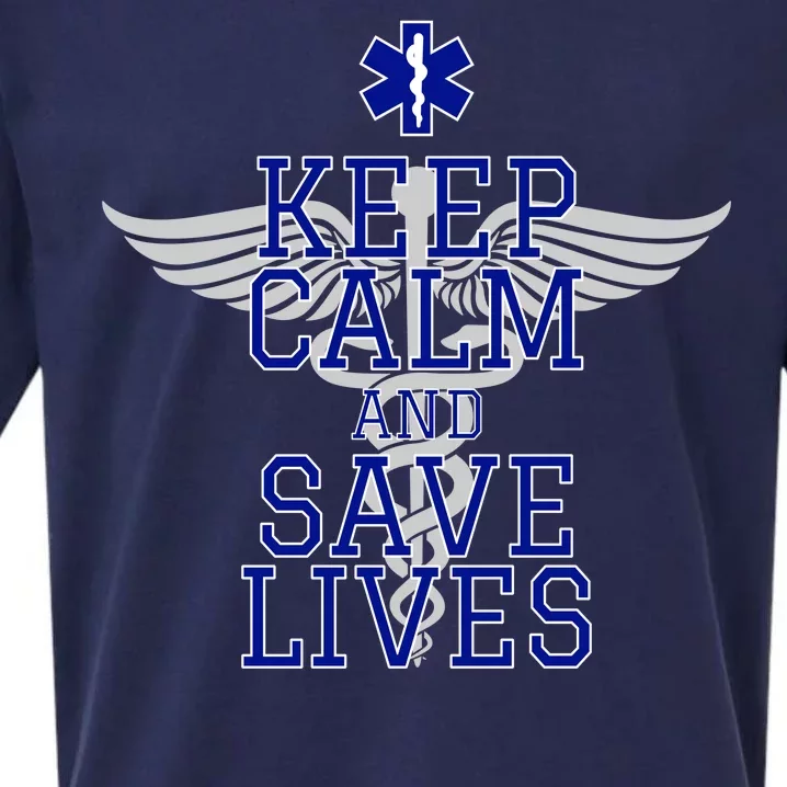 Keep Calm And Save Lives EMS Sueded Cloud Jersey T-Shirt