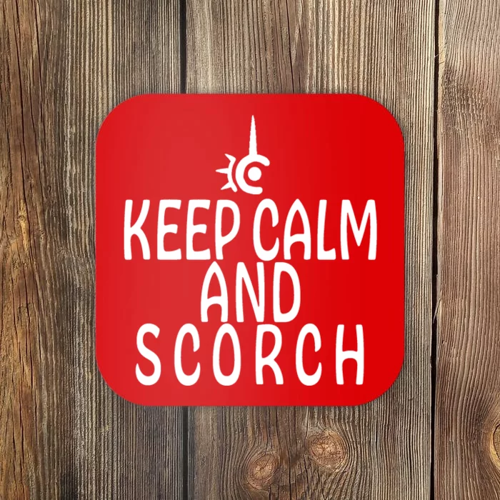 Keep Calm And Scorch FF14 Red Mage Coaster