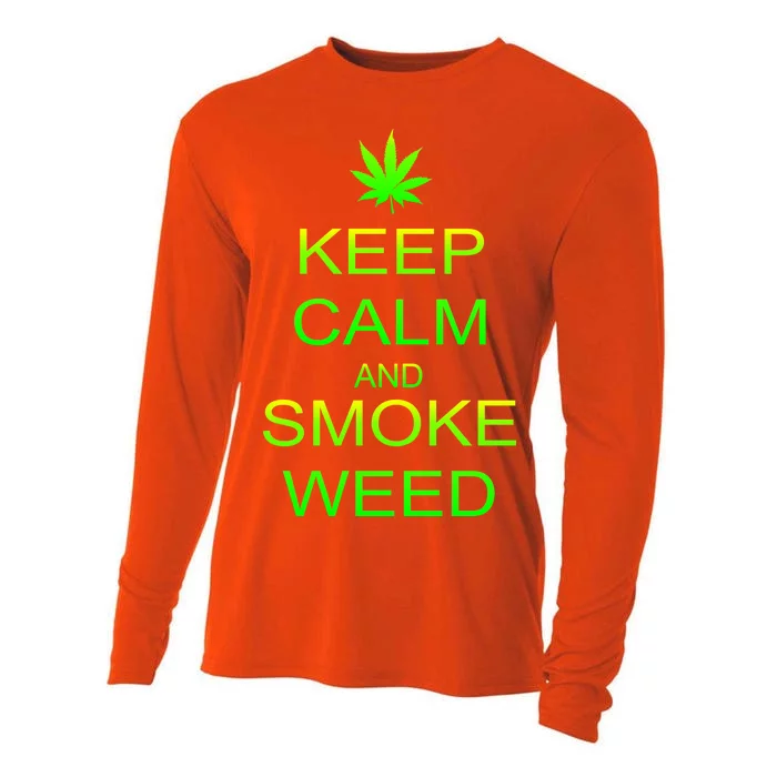 Keep Calm And Smoke Weed Cooling Performance Long Sleeve Crew