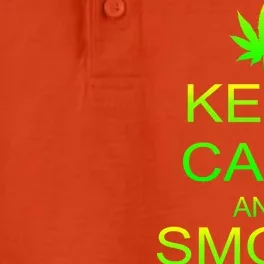 Keep Calm And Smoke Weed Dry Zone Grid Performance Polo