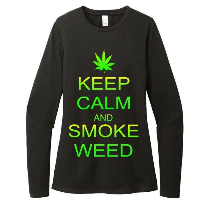 Keep Calm And Smoke Weed Womens CVC Long Sleeve Shirt